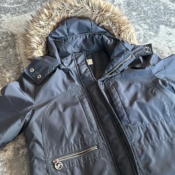 Michael Kors Long Coat with Removable Hood - Picture 3 of 6